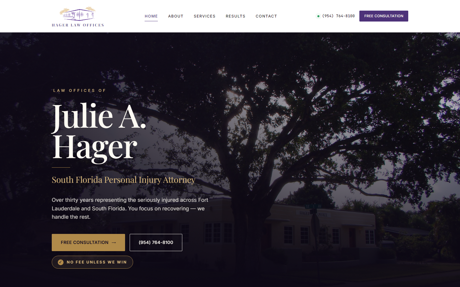 Hager Law Offices — site preview